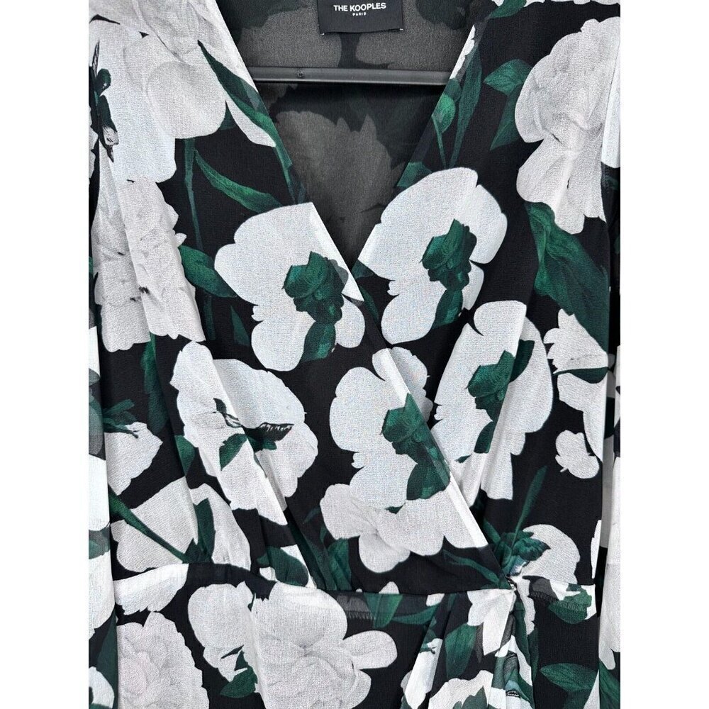 THE KOOPLES Short Printed Multi Long Sleeve Dress Size XS Cocktail NWOT - Picture 7 of 15
